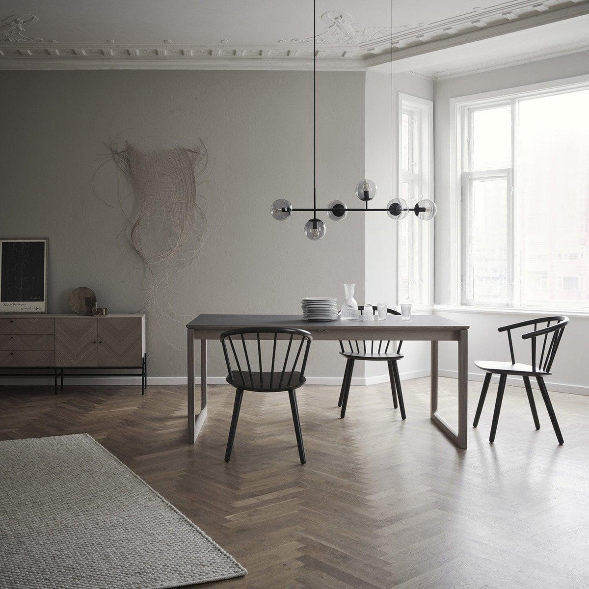 Yorvin hanglamp orb messing glas voor woonkamer