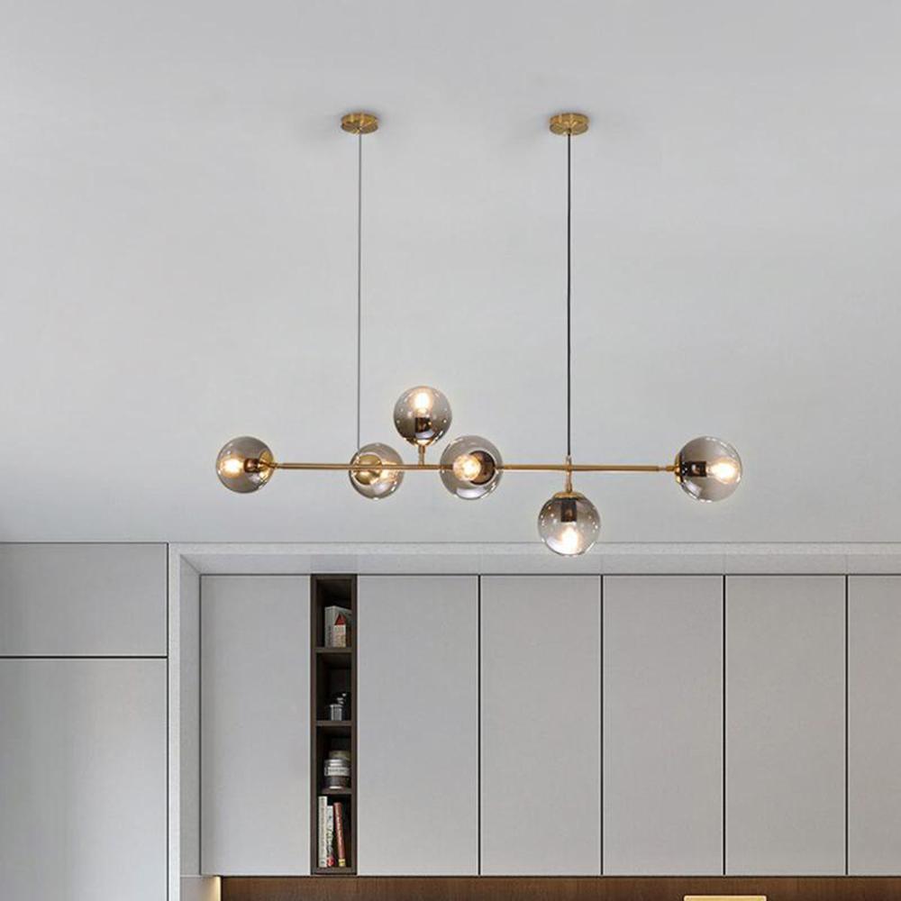 Yorvin hanglamp orb messing glas voor woonkamer