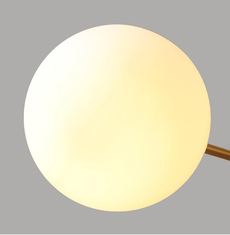 Eshlen kroonluchter van glas messing opalglas