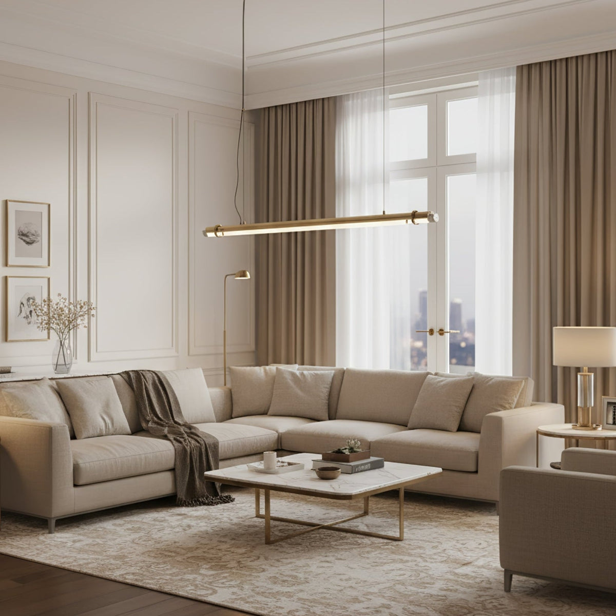 Gleam Bar Lineaire hanglamp
