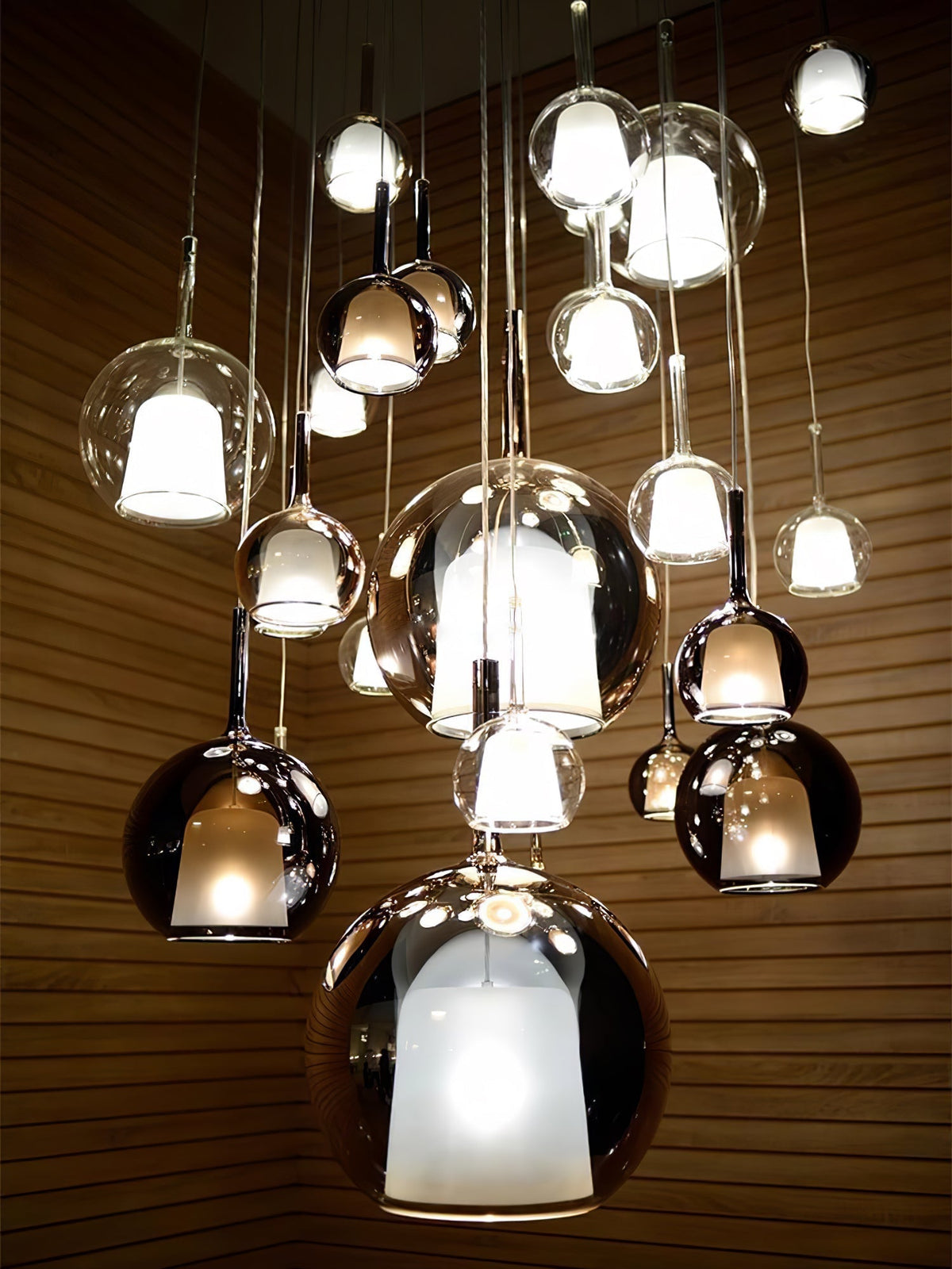 Lioranira hanglamp rookglas rond