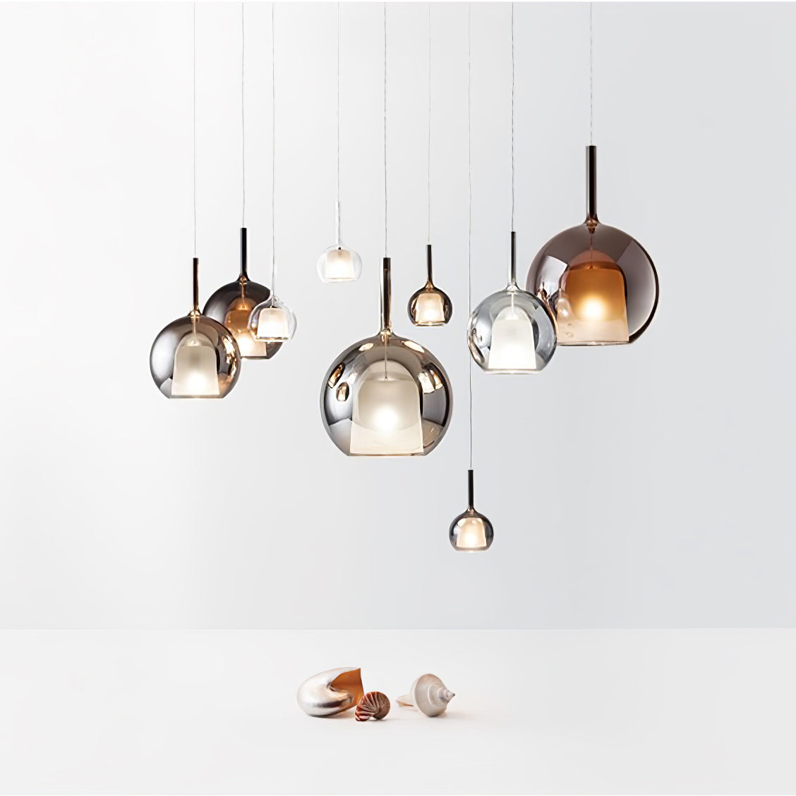 Lioranira hanglamp rookglas rond