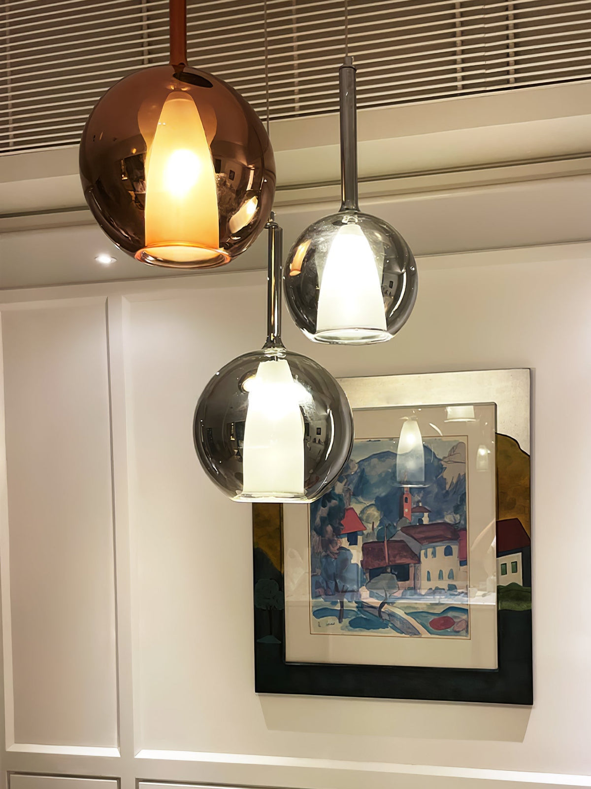 Lioranira hanglamp rookglas rond