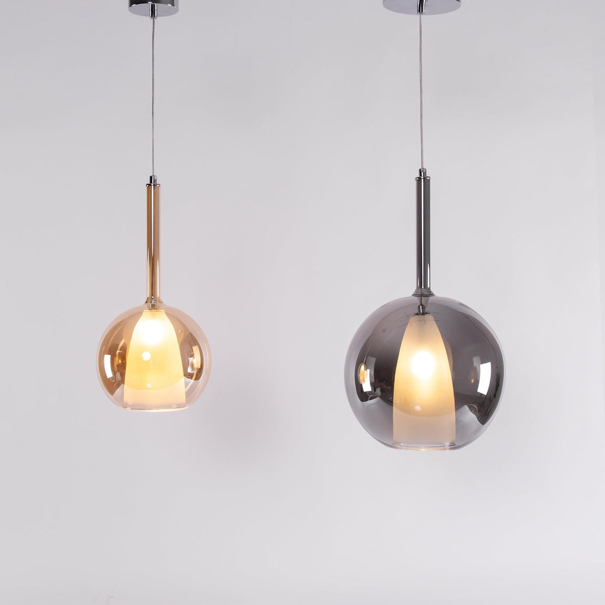 Lioranira hanglamp rookglas rond