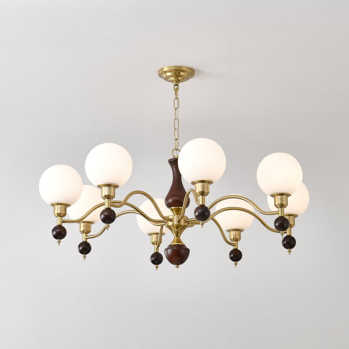 Evelynne bollen Orb Houten Kroonluchter