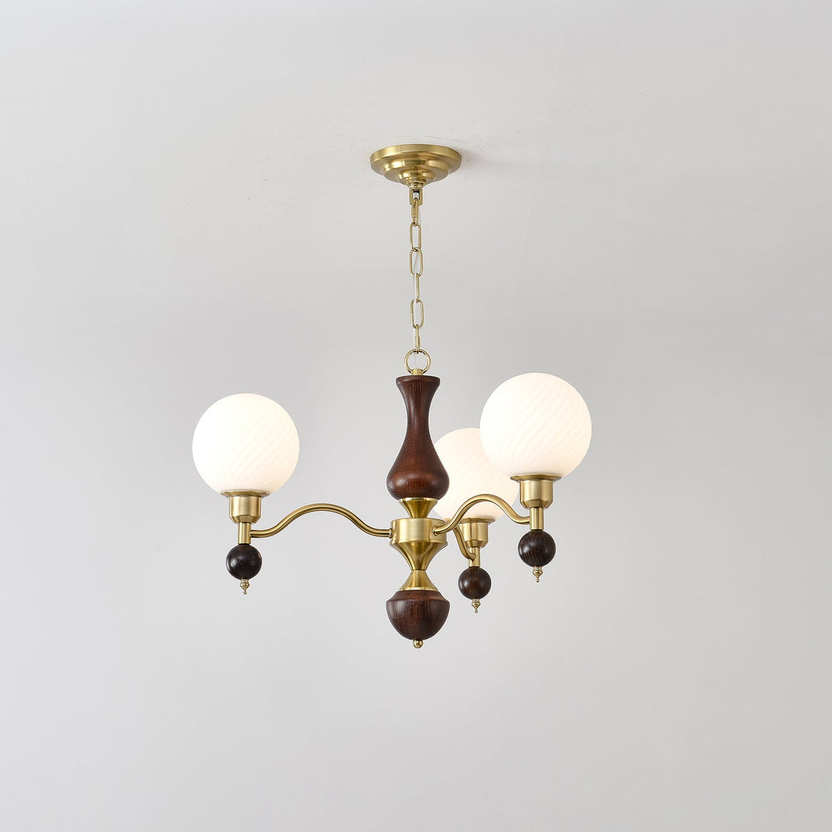 Evelynne bollen Orb Houten Kroonluchter