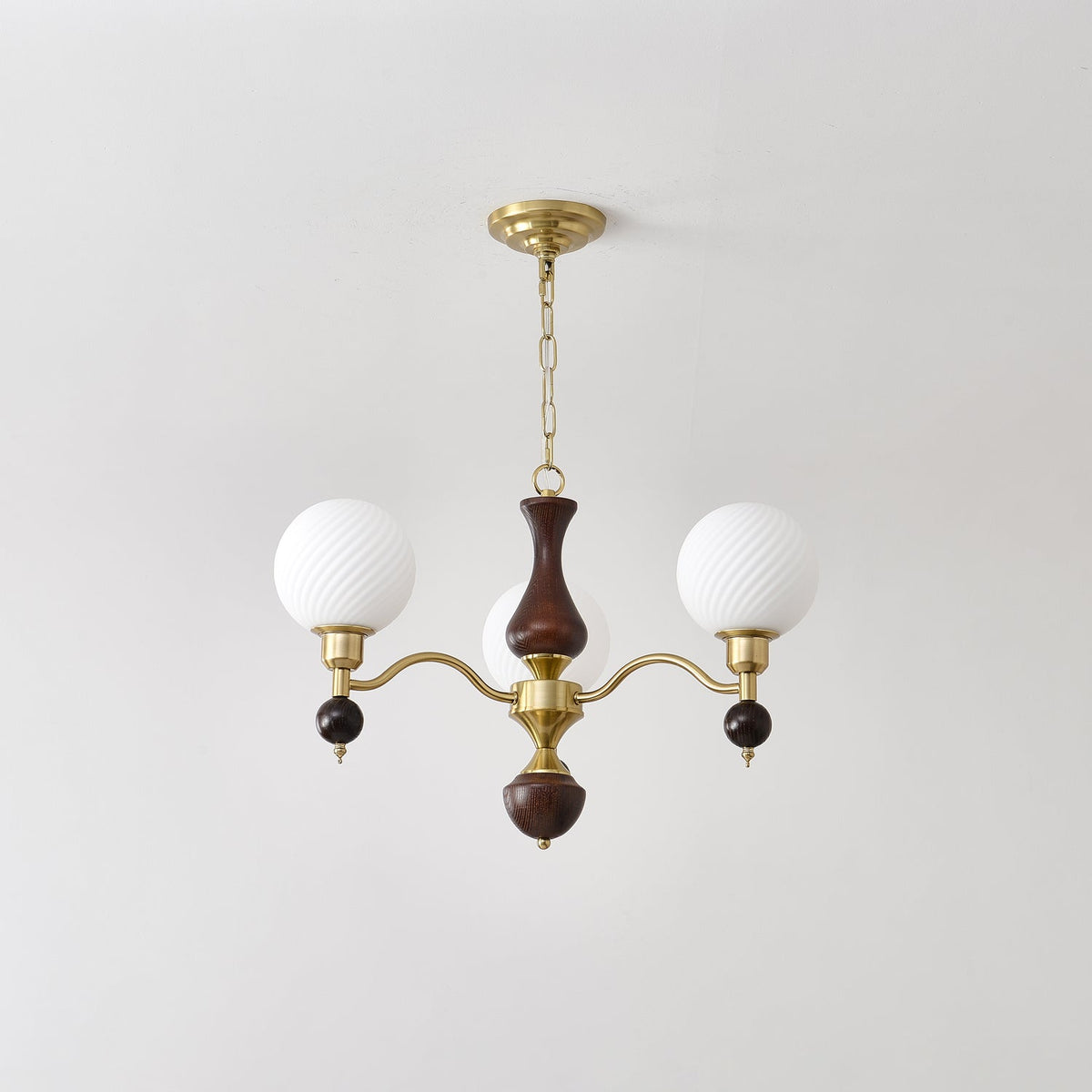 Evelynne bollen Orb Houten Kroonluchter