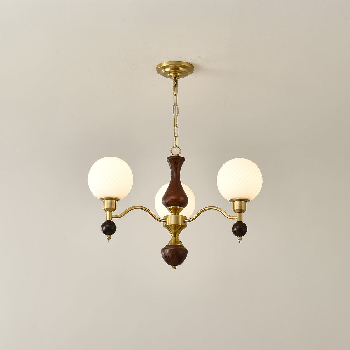 Evelynne bollen Orb Houten Kroonluchter