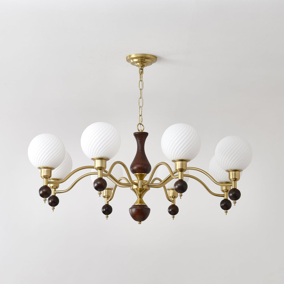Evelynne bollen Orb Houten Kroonluchter