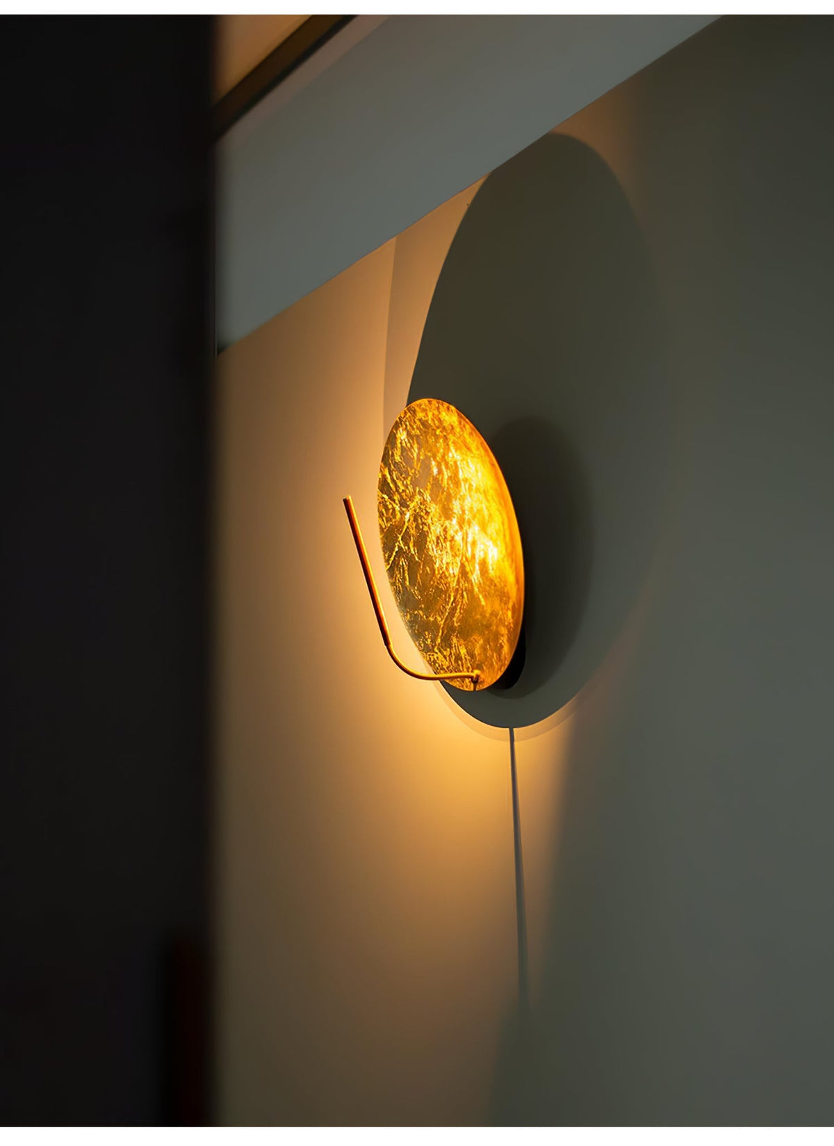 Noctarion Golden Aura wandlamp goudkleurig