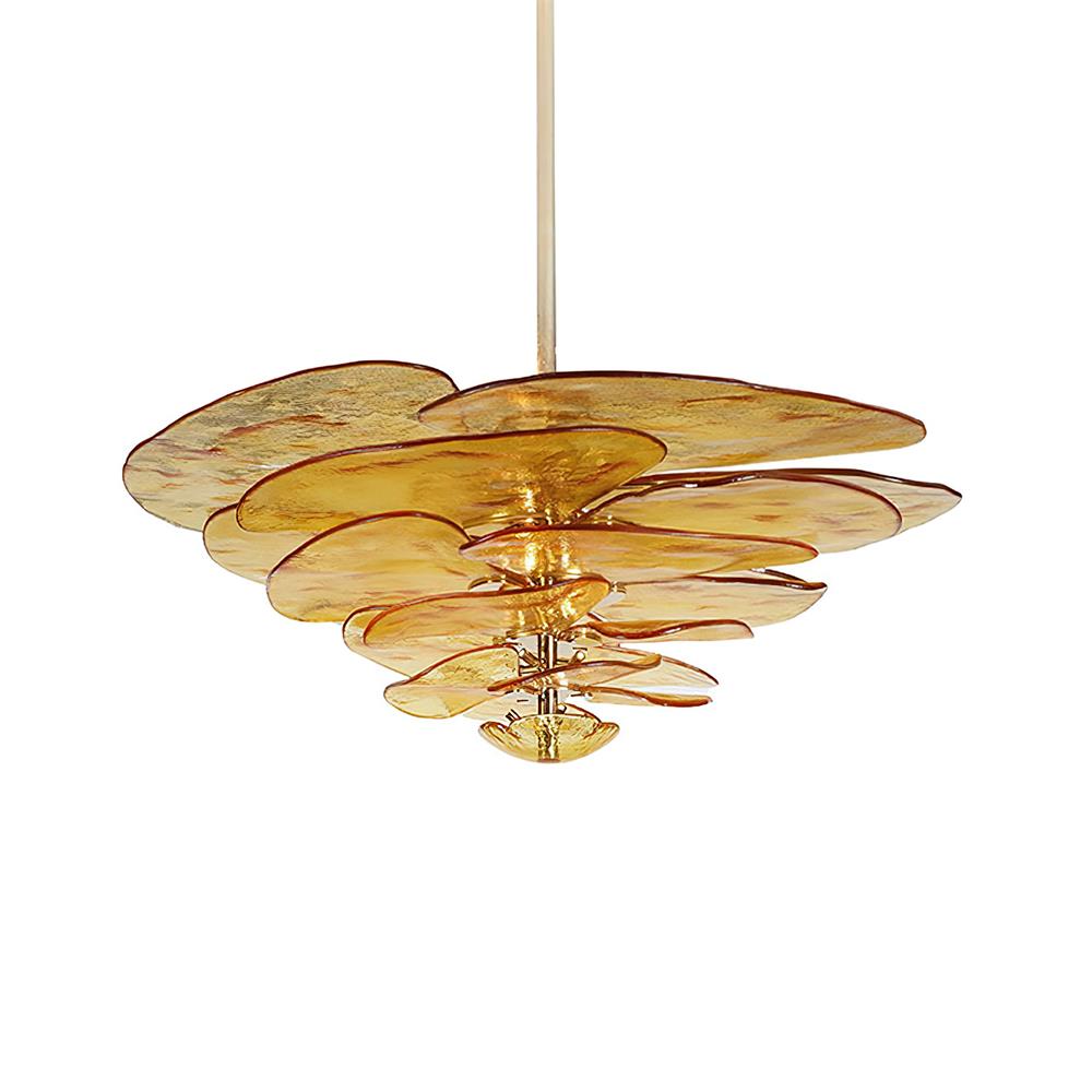 Crivs Kroonluchter Goud Murano-glas Bloemblaadjes Luxe