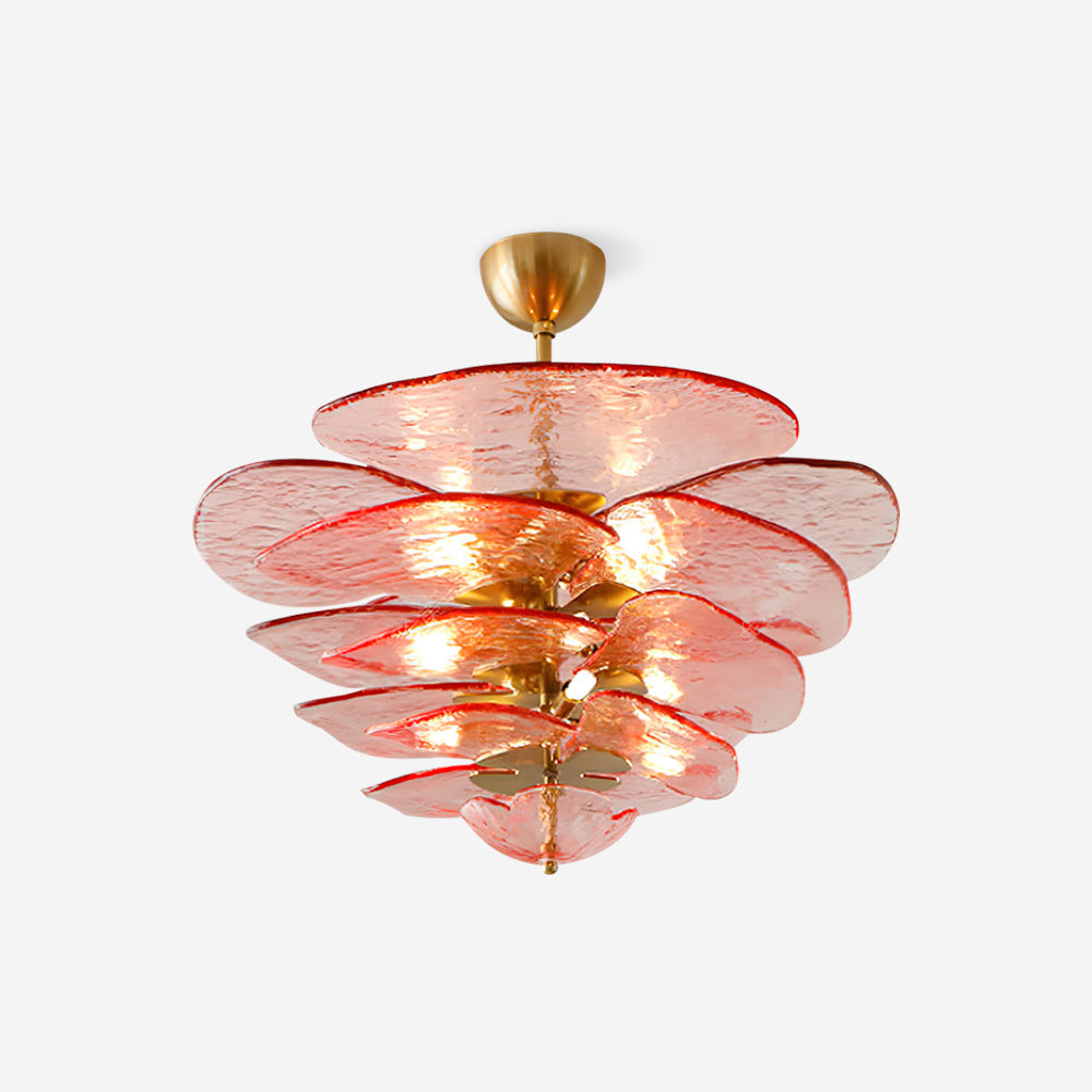 Crivs Kroonluchter Goud Murano-glas Bloemblaadjes Luxe
