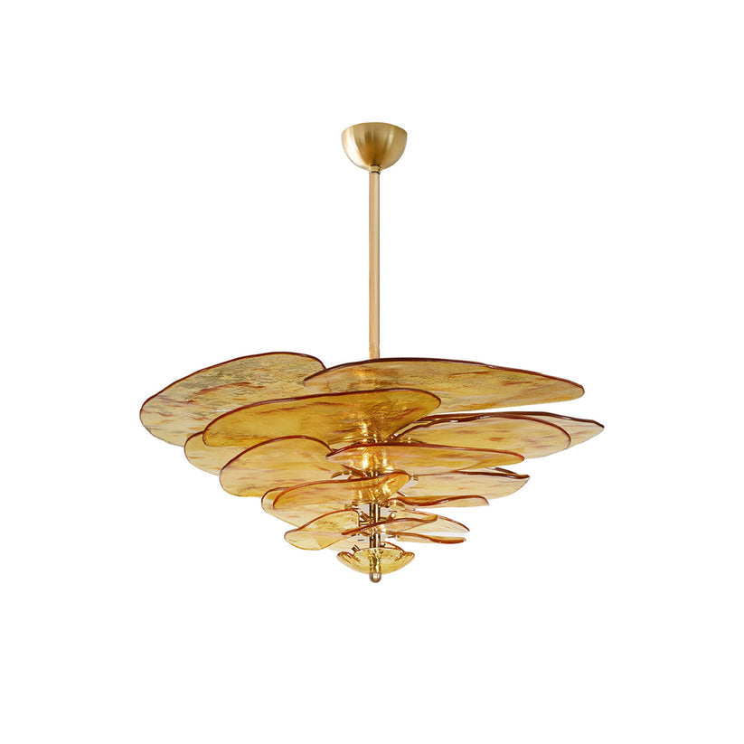 Crivs Kroonluchter Goud Murano-glas Bloemblaadjes Luxe