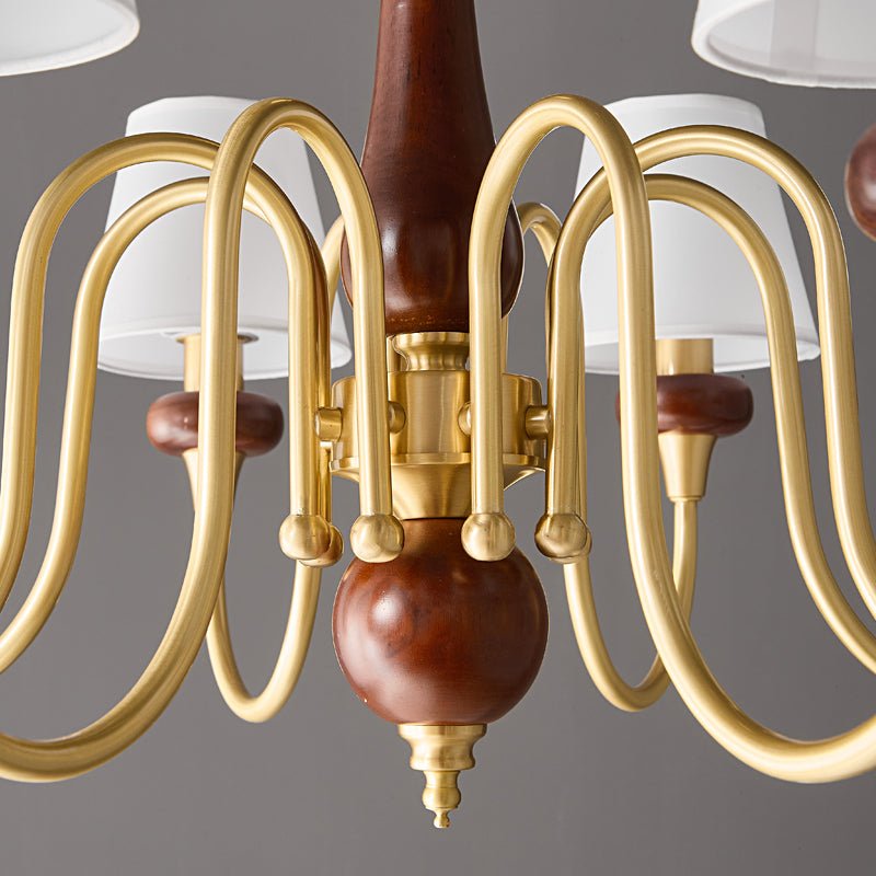 Zovena klassiek elegantie Vintage Stoffen Hout Kroonluchter