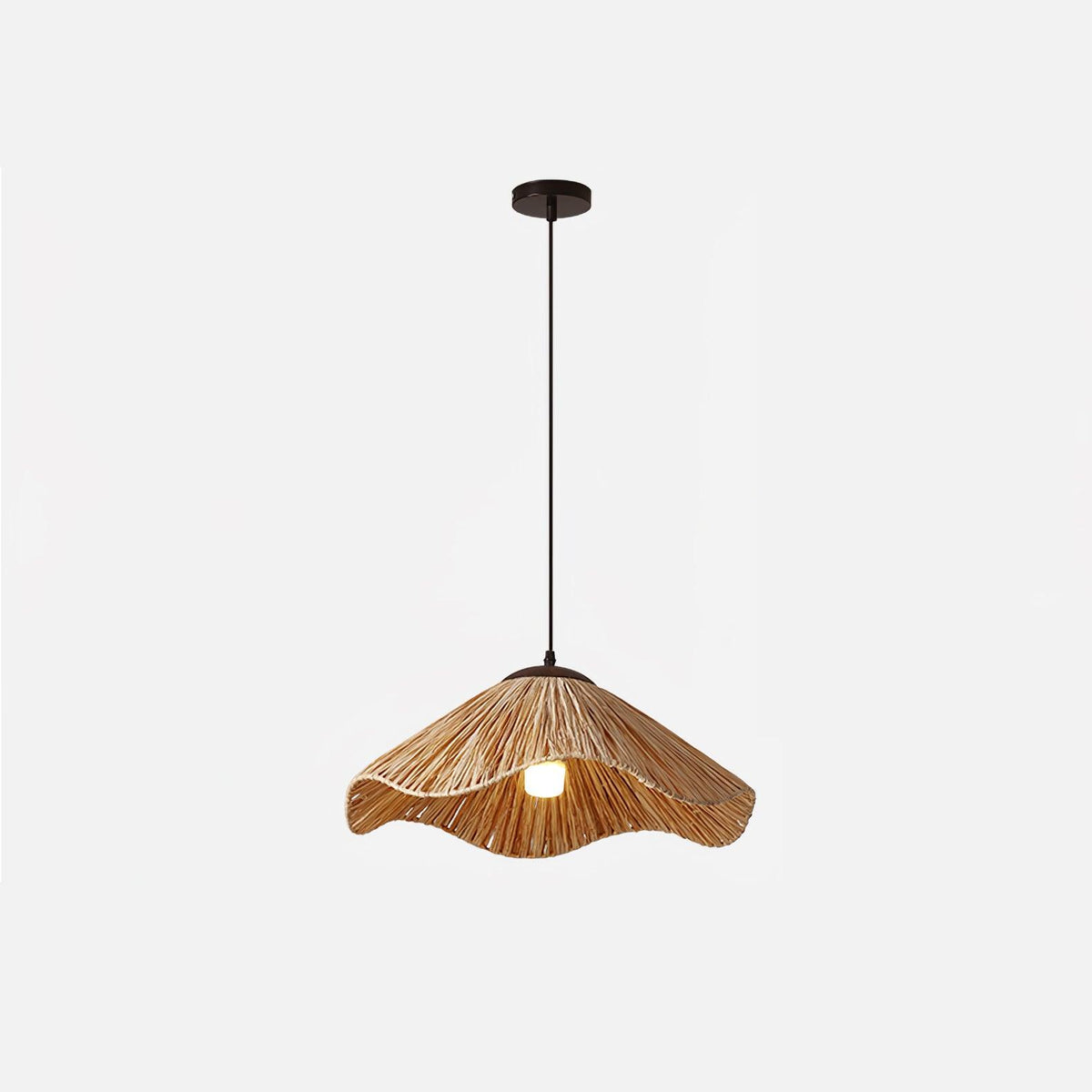 Falinor hanglamp met natuurlijk riet in bohemian stijl
