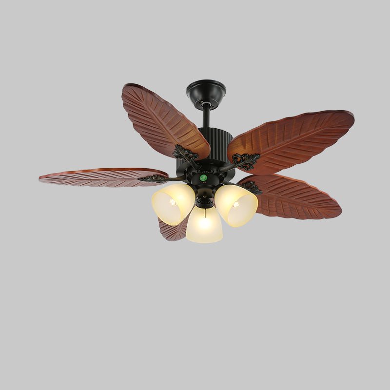Palmoré plafondventilator met verlichting van hout