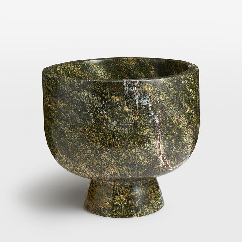 Flima elegante sculpturale decoratieve interieurbak van groen marmer