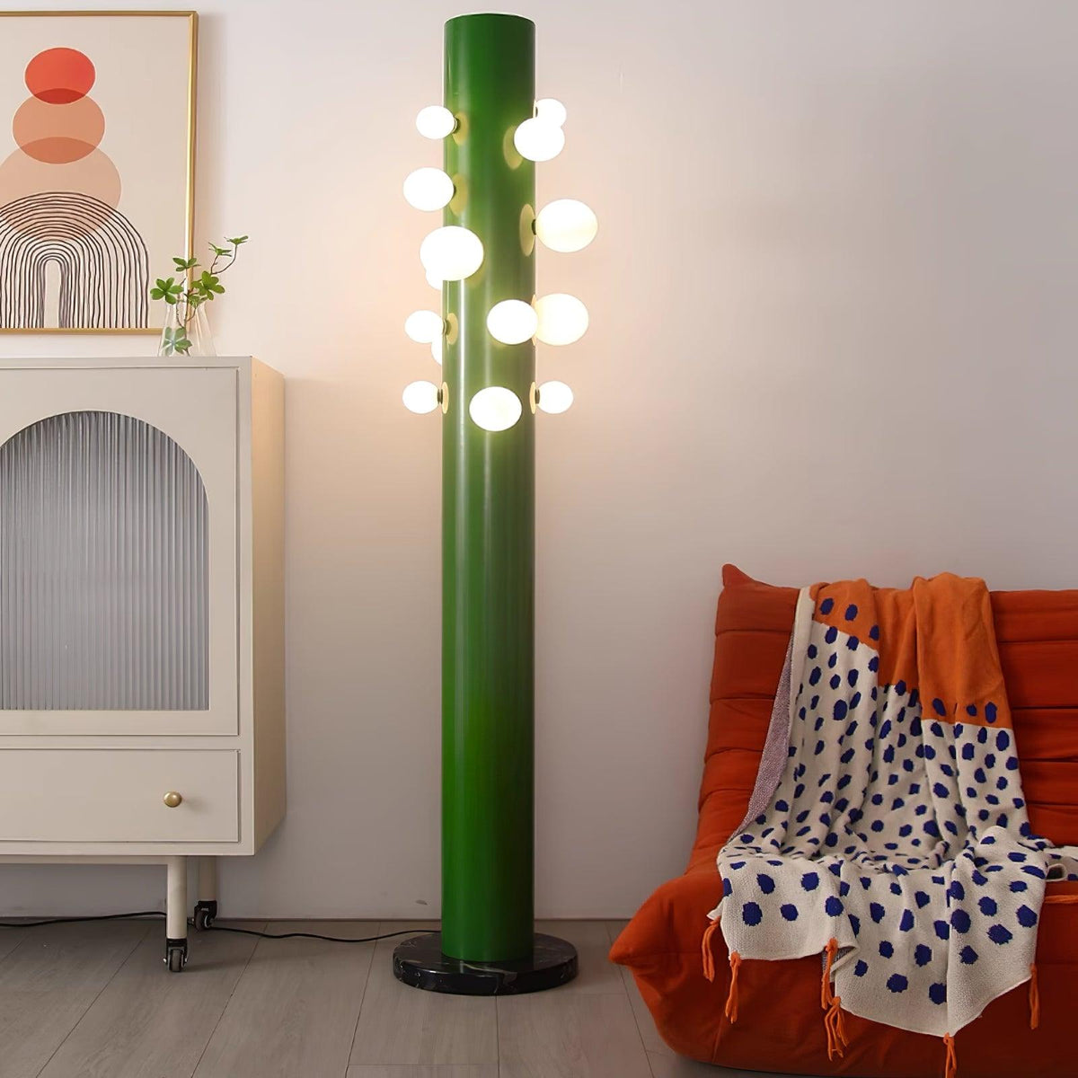 Ortaliel vloerlamp met groen marmer