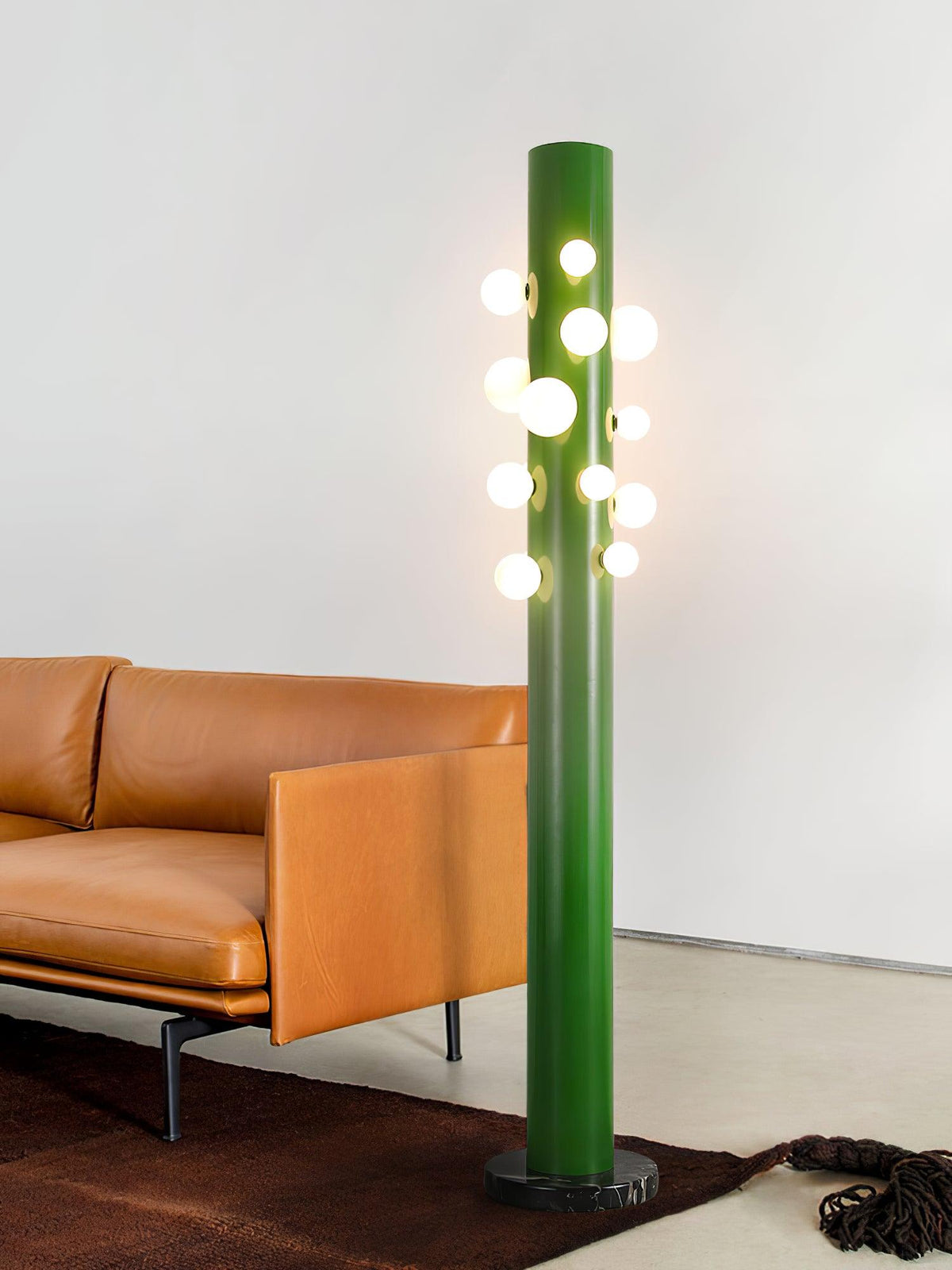 Ortaliel vloerlamp met groen marmer