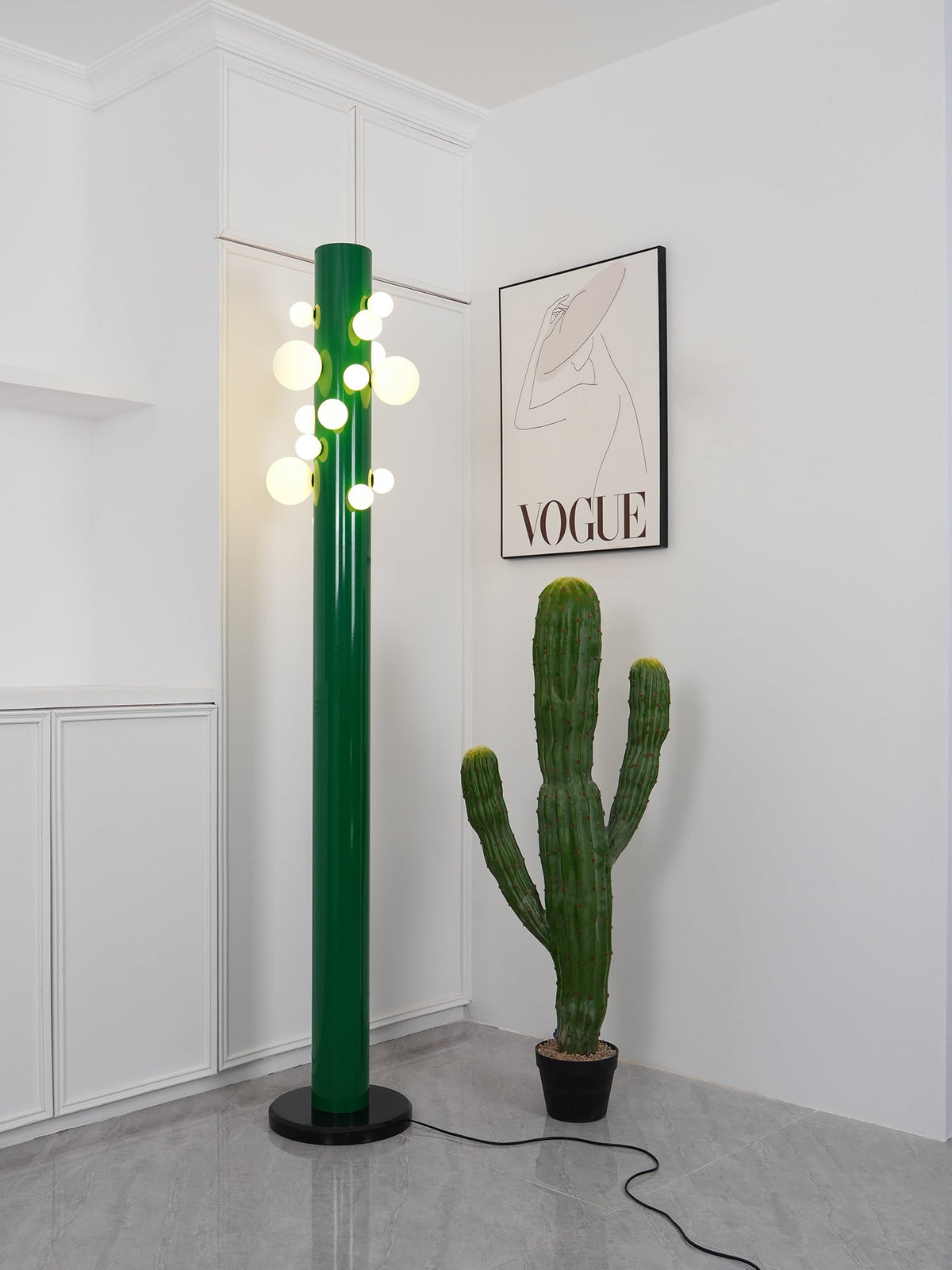 Ortaliel vloerlamp met groen marmer