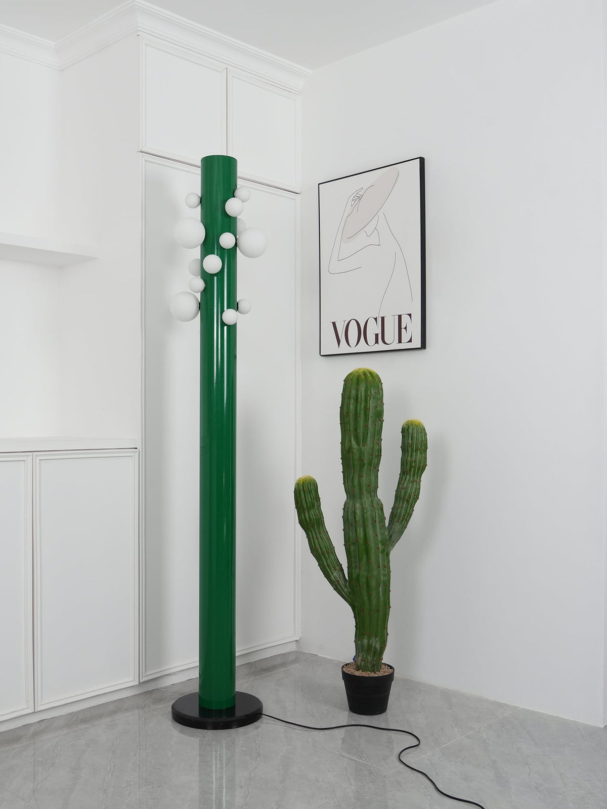 Ortaliel vloerlamp met groen marmer
