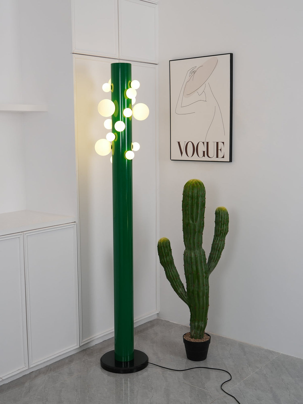 Ortaliel vloerlamp met groen marmer