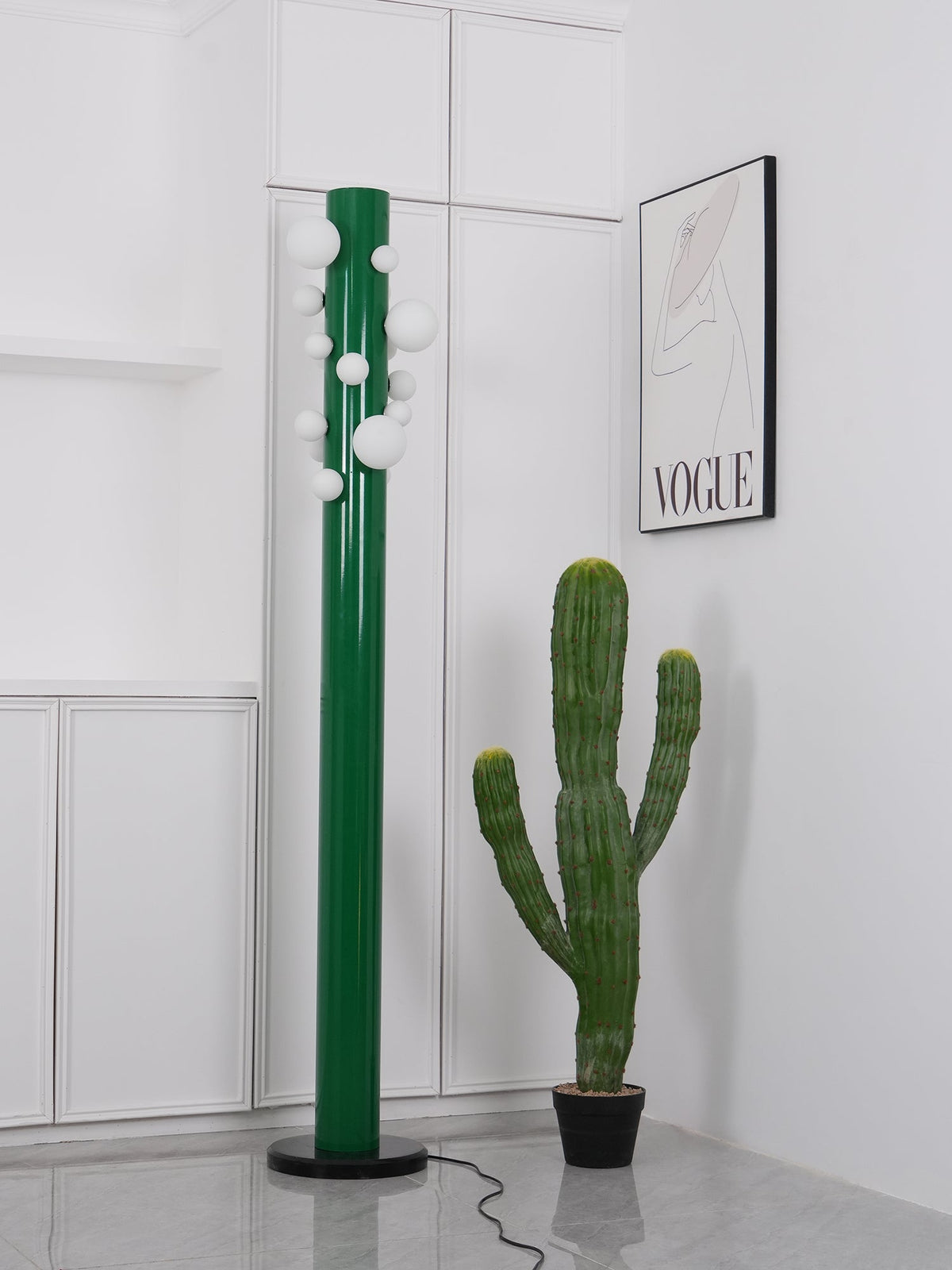 Ortaliel vloerlamp met groen marmer