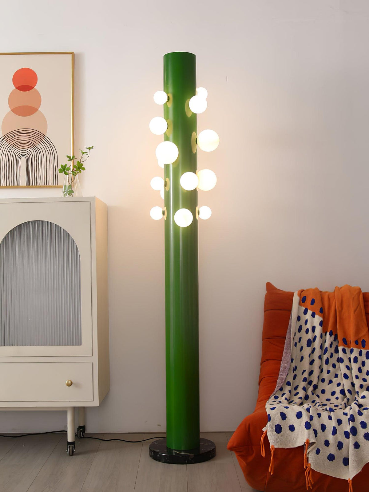 Ortaliel vloerlamp met groen marmer