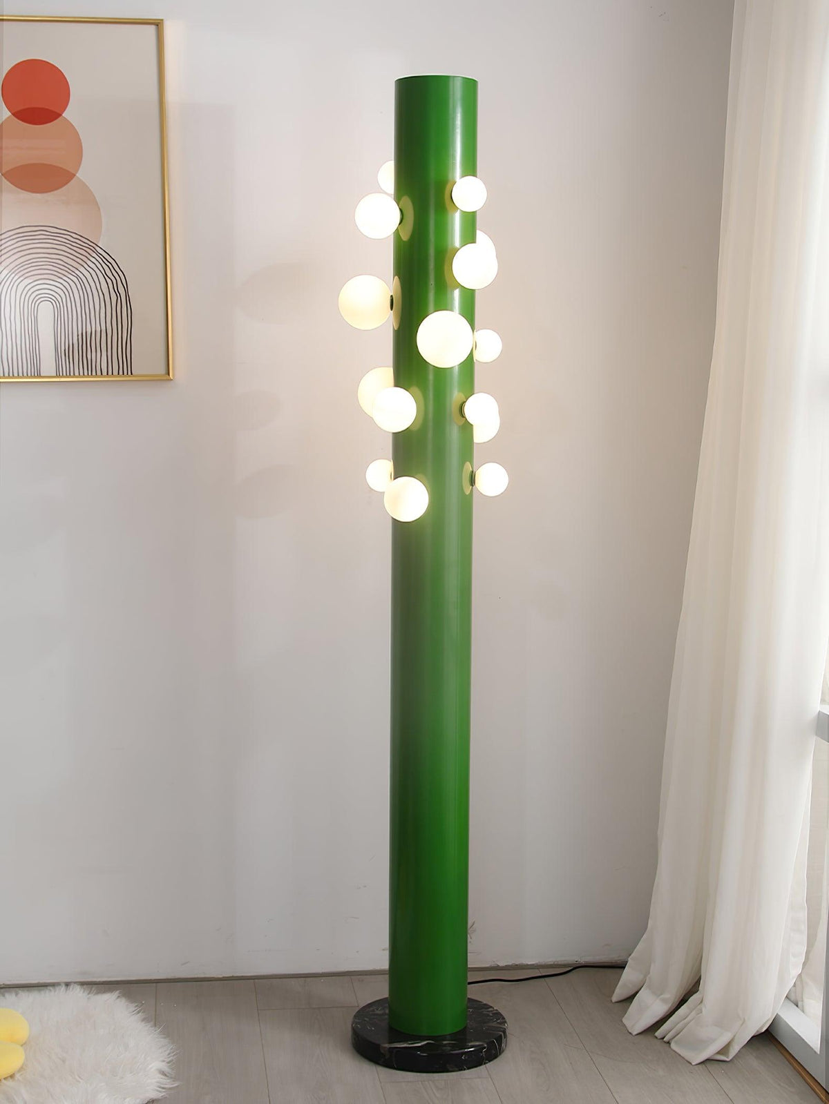 Ortaliel vloerlamp met groen marmer