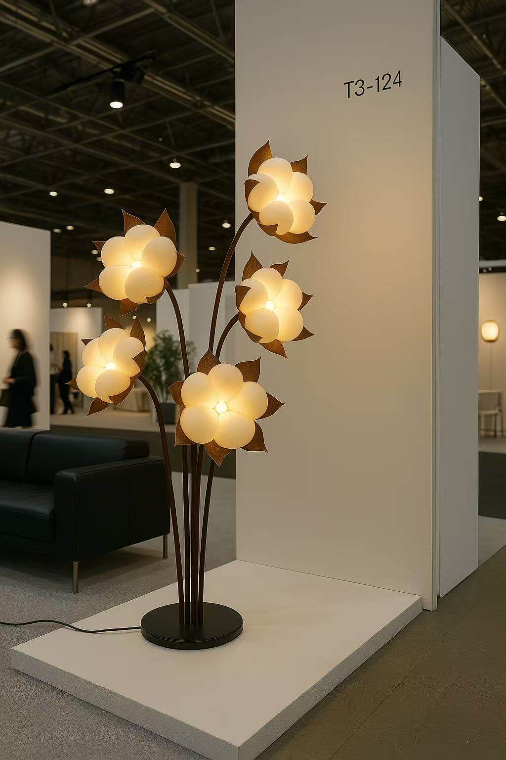 Sylvianne Groene Bloemblaad vloerlamp