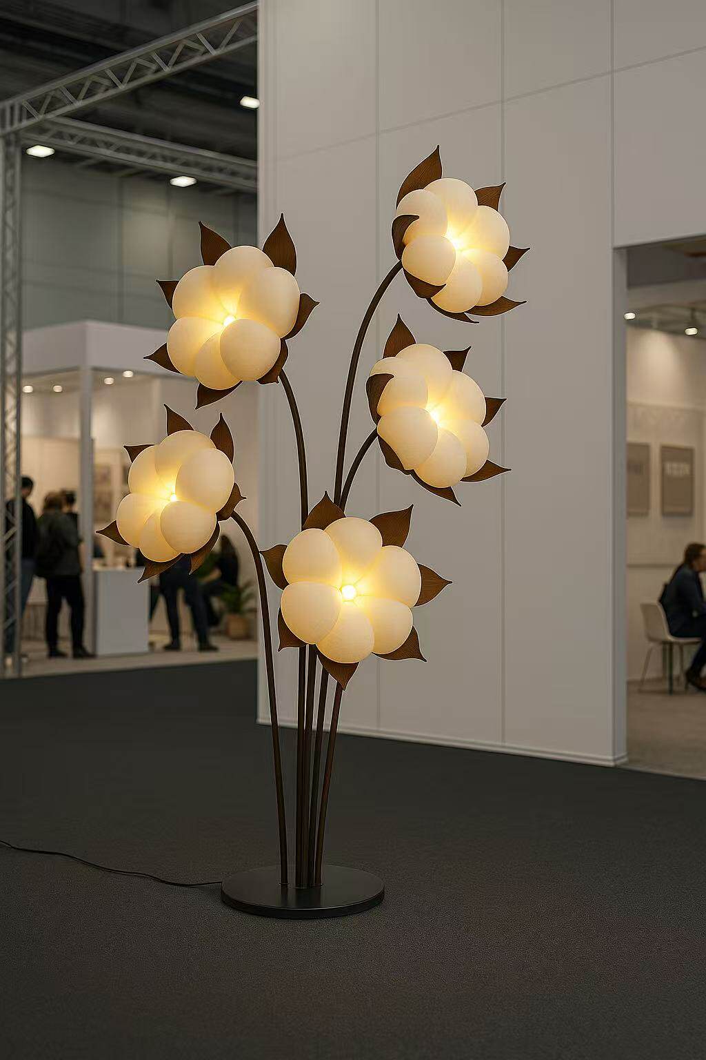 Sylvianne Groene Bloemblaad vloerlamp