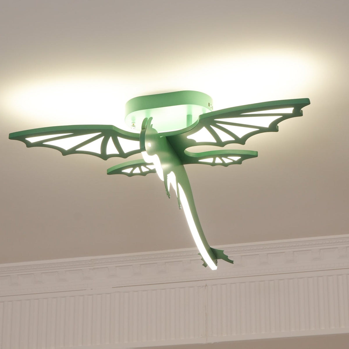 Miriora plafondlamp Groen Dinosaurus LED