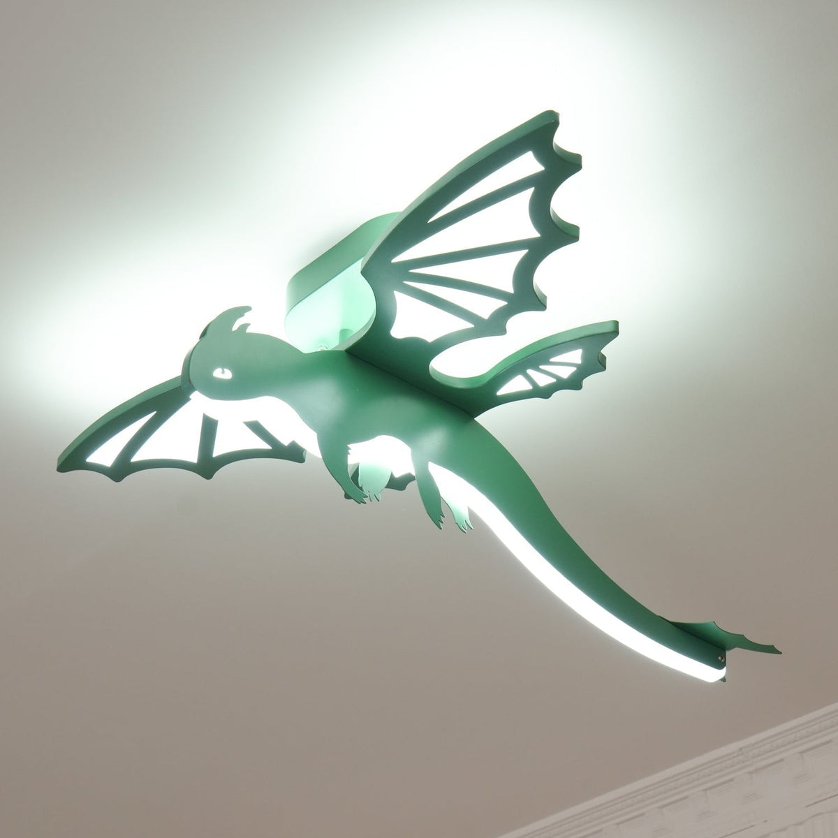 Miriora plafondlamp Groen Dinosaurus LED