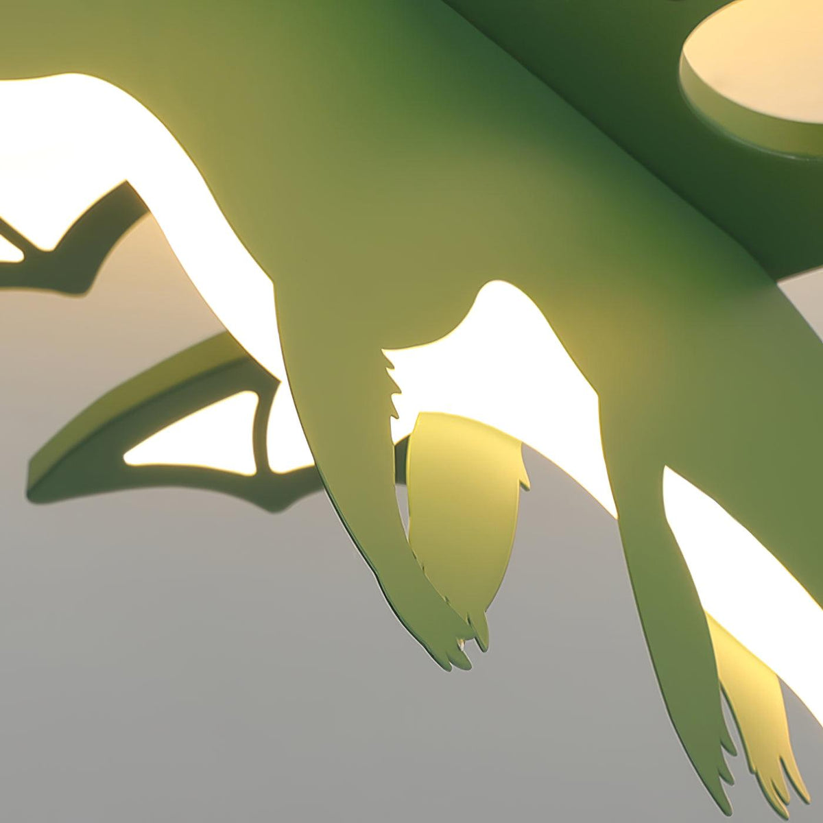 Miriora plafondlamp Groen Dinosaurus LED