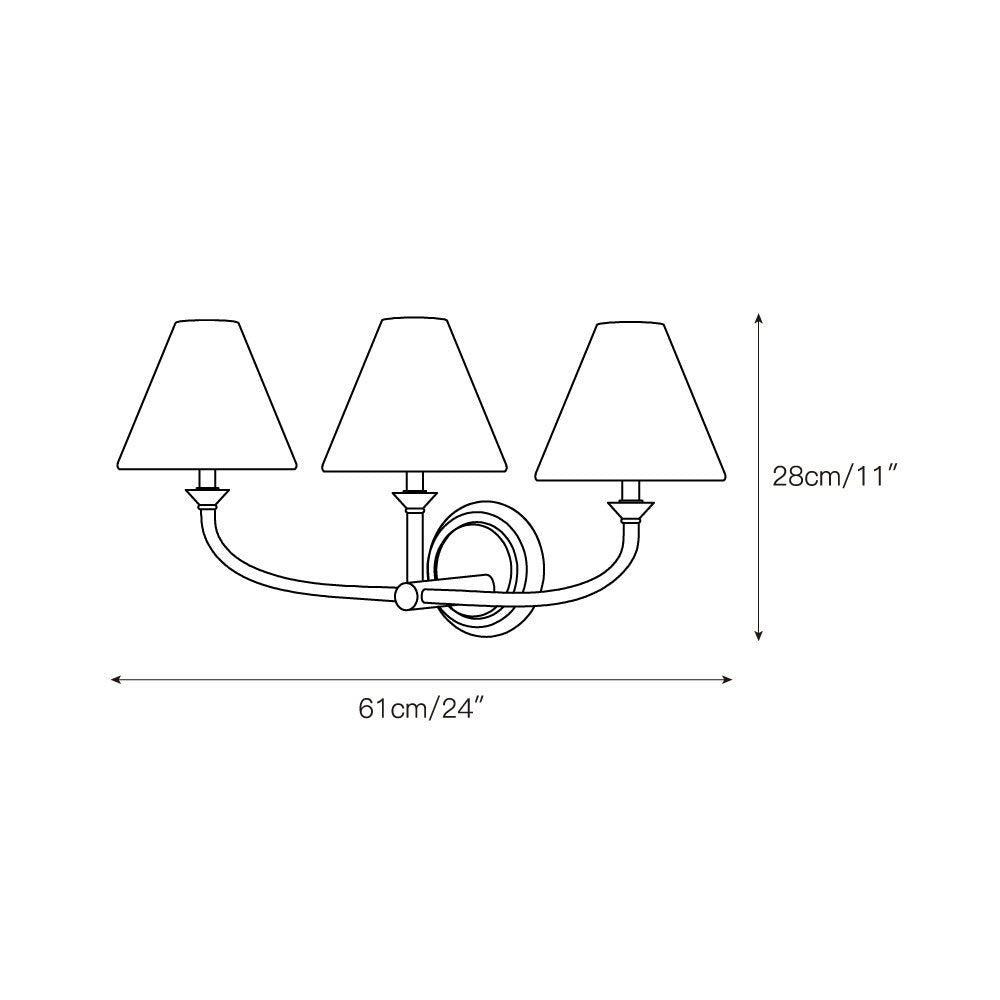 Oriisina messing wandlamp