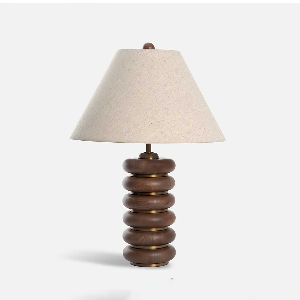 Rinalia Minimalistische tafellamp van walnoot