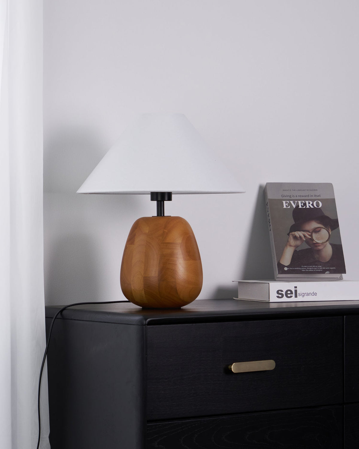 Lindenier houten tafellamp
