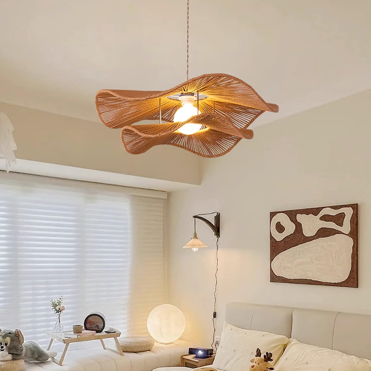 Solin Wave hanglamp van rotan