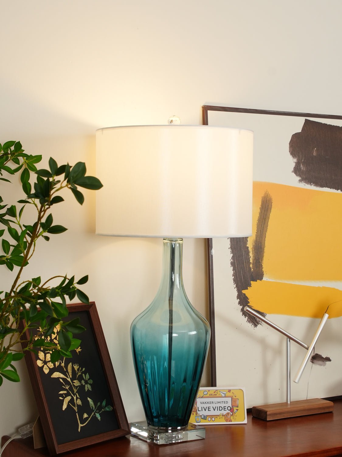 Celanelia tafellamp van glas