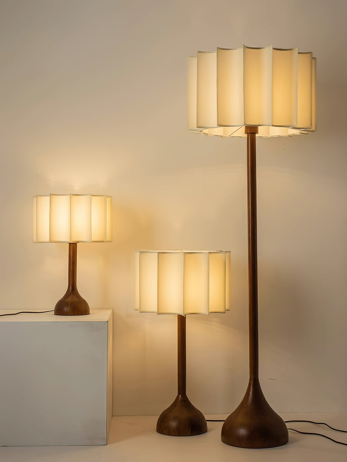 Livenq Houten Stoffen Retro tafellamp