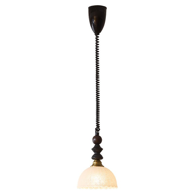 Halcyon Moderne hanglamp van hout met minimalistische boog