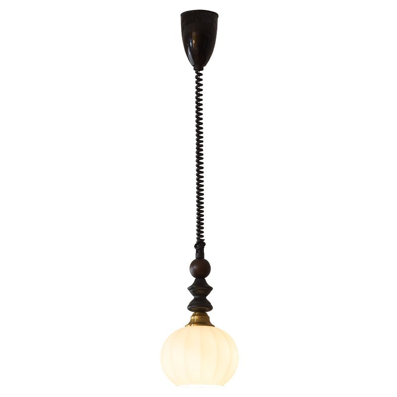 Halcyon Moderne hanglamp van hout met minimalistische boog