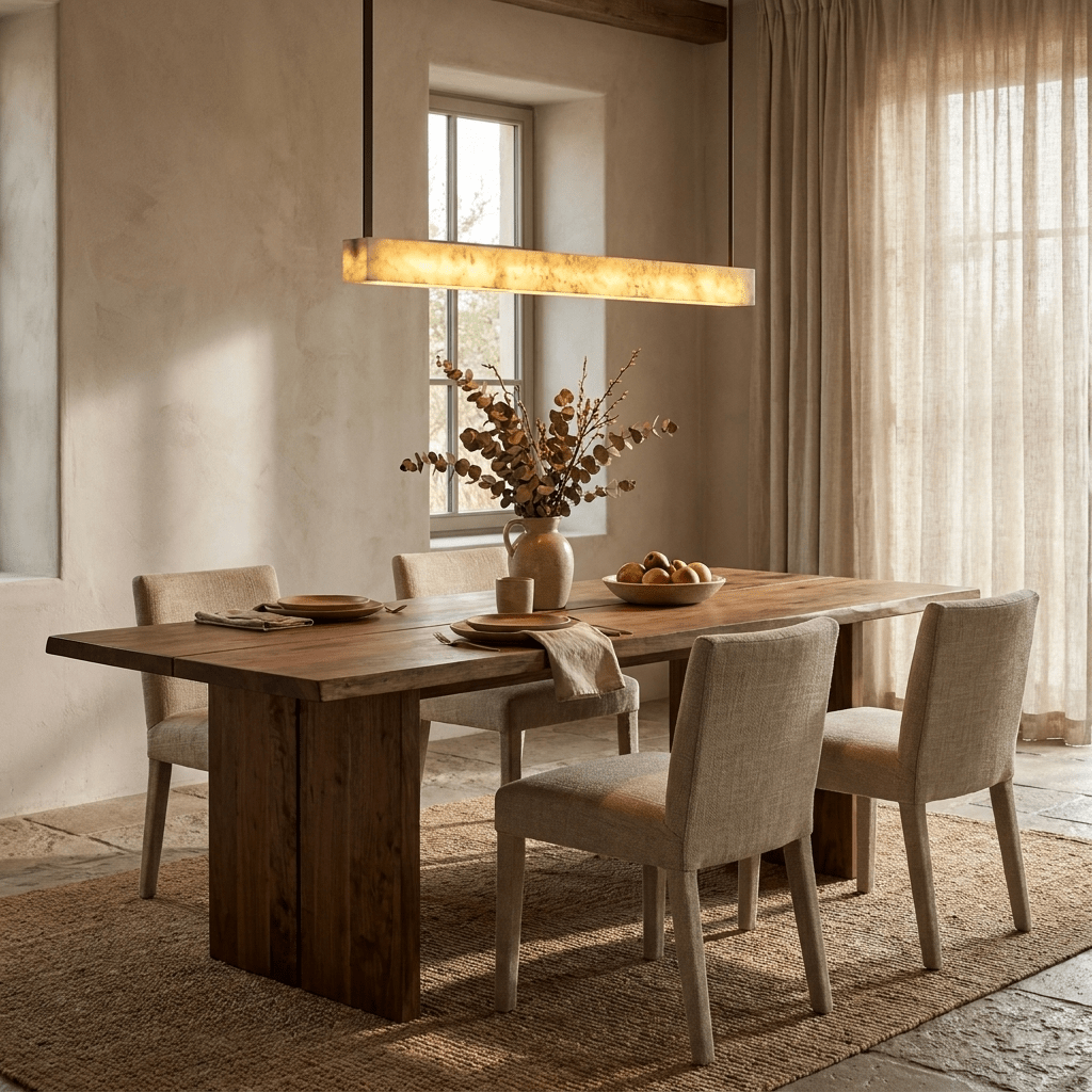 Niveraine albast Lineaire hanglamp