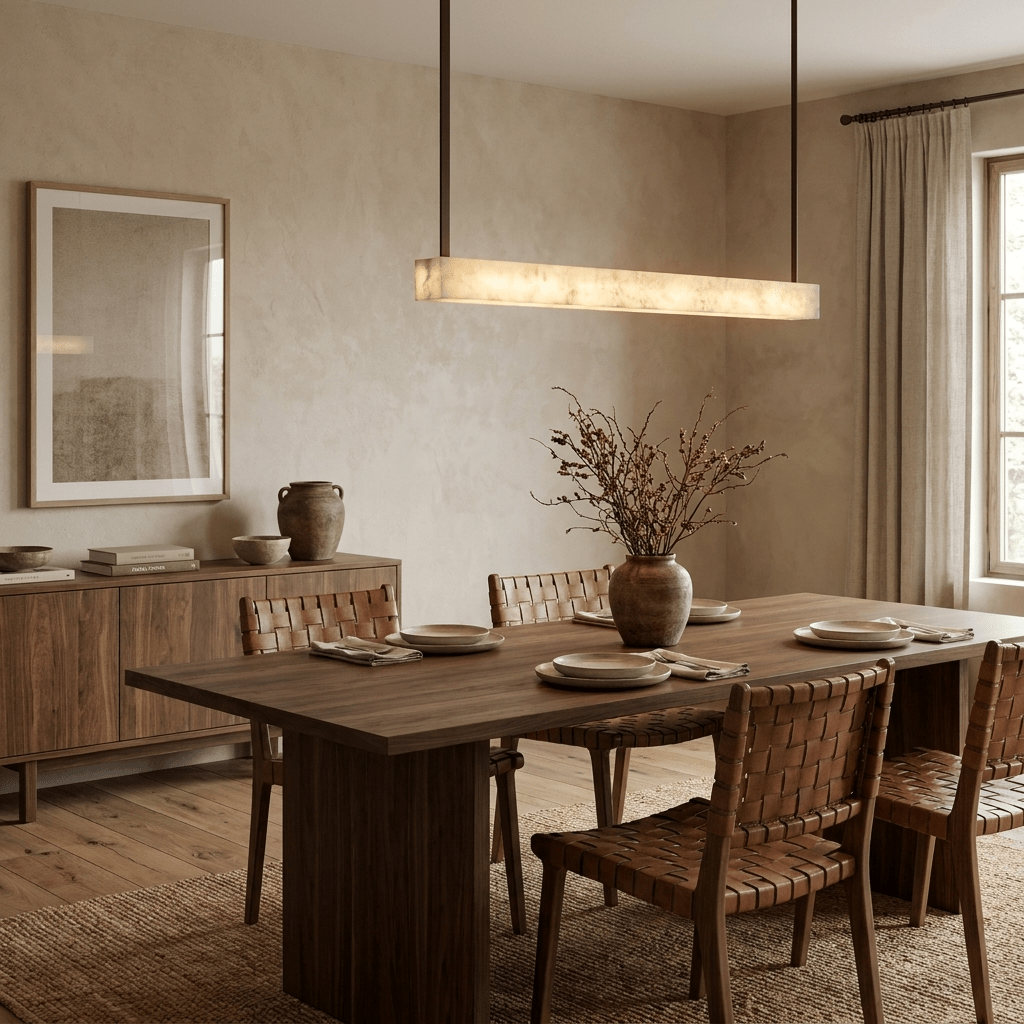 Niveraine albast Lineaire hanglamp