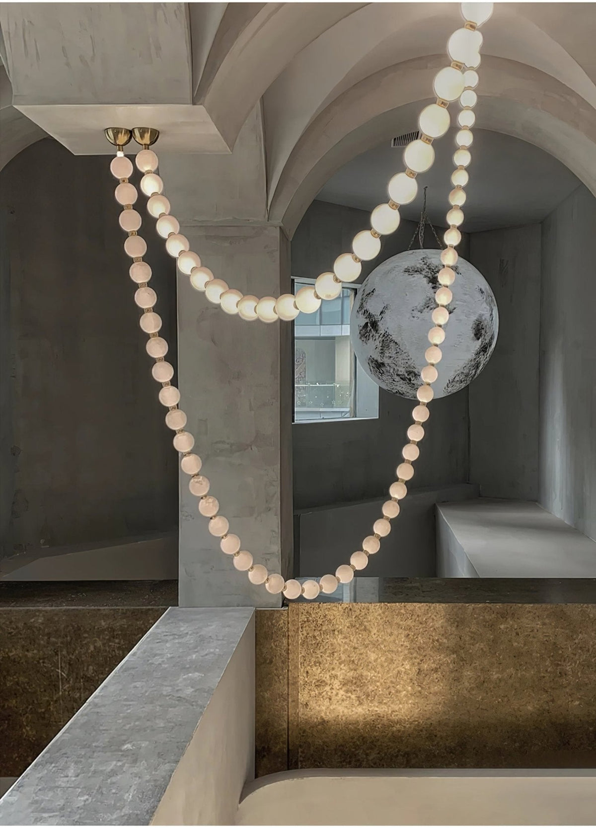 PearlCascade kroonluchter van glasparels