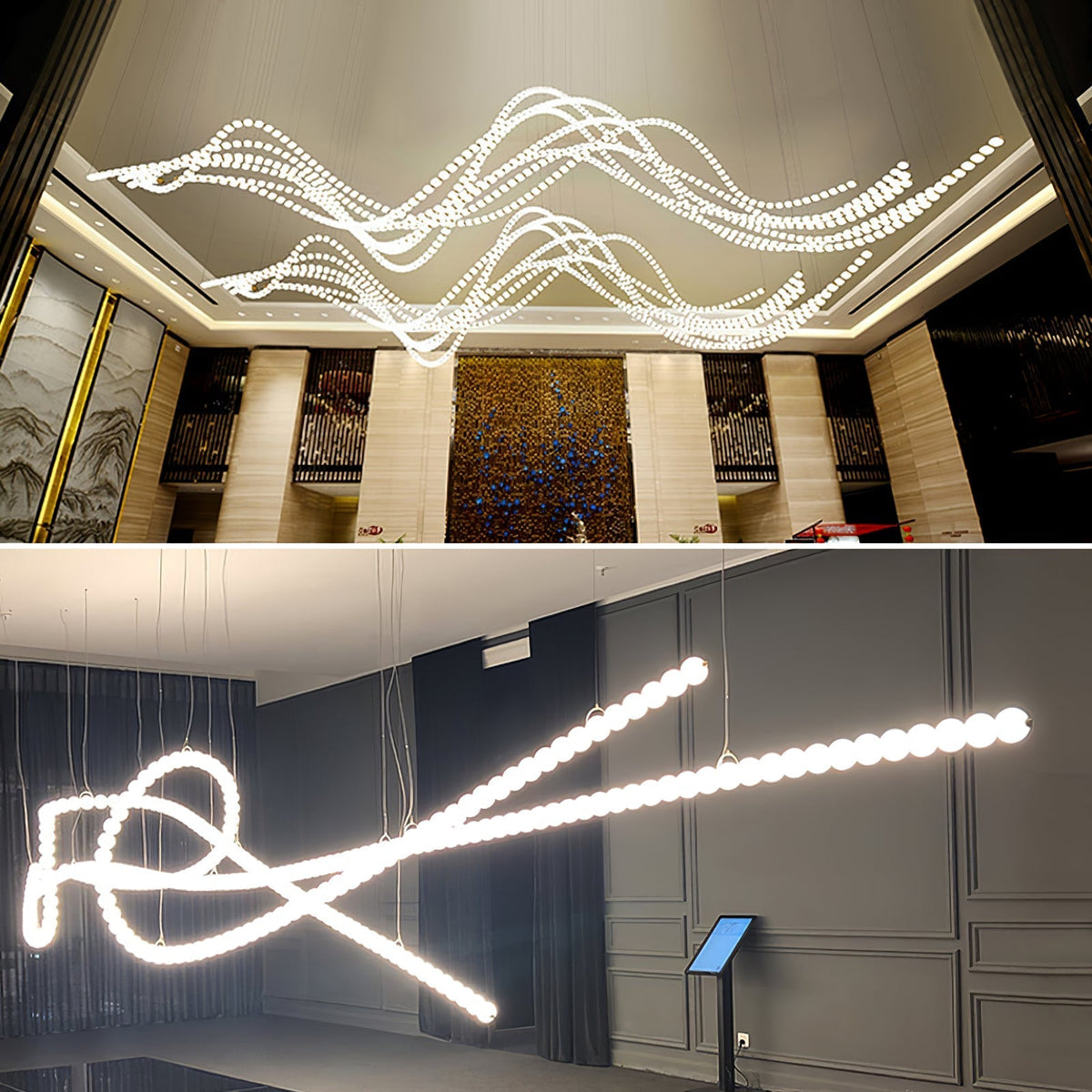 PearlCascade kroonluchter van glasparels