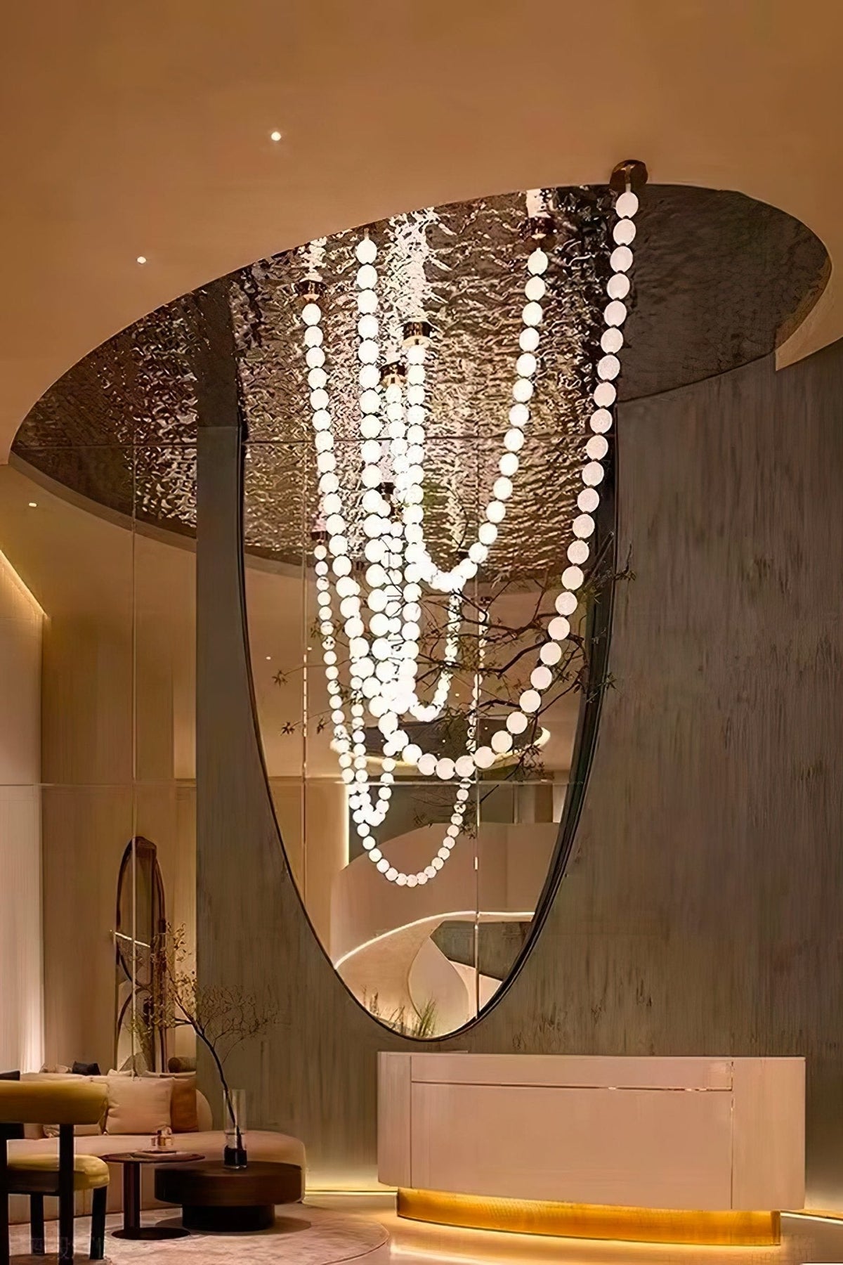 PearlCascade kroonluchter van glasparels