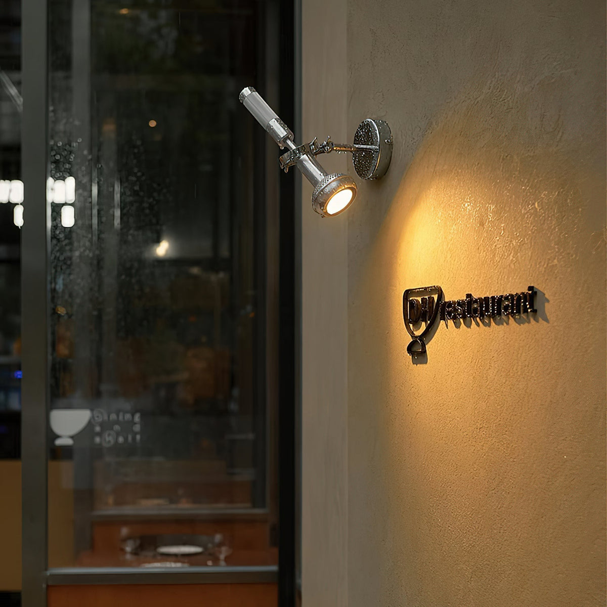 Halva wandlamp chroom aluminium