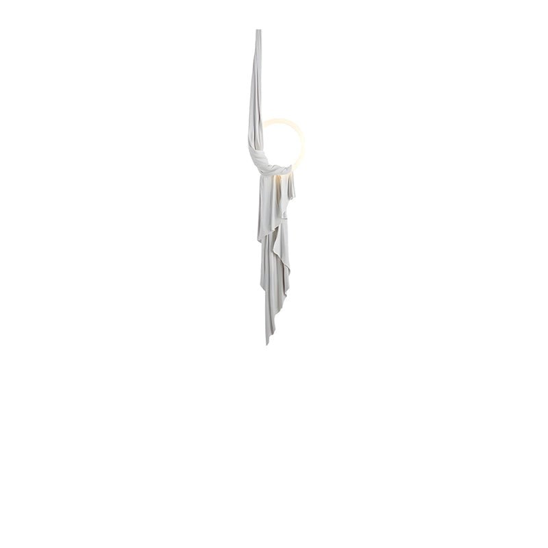 Serelia hanglamp met zijden stofdraperie