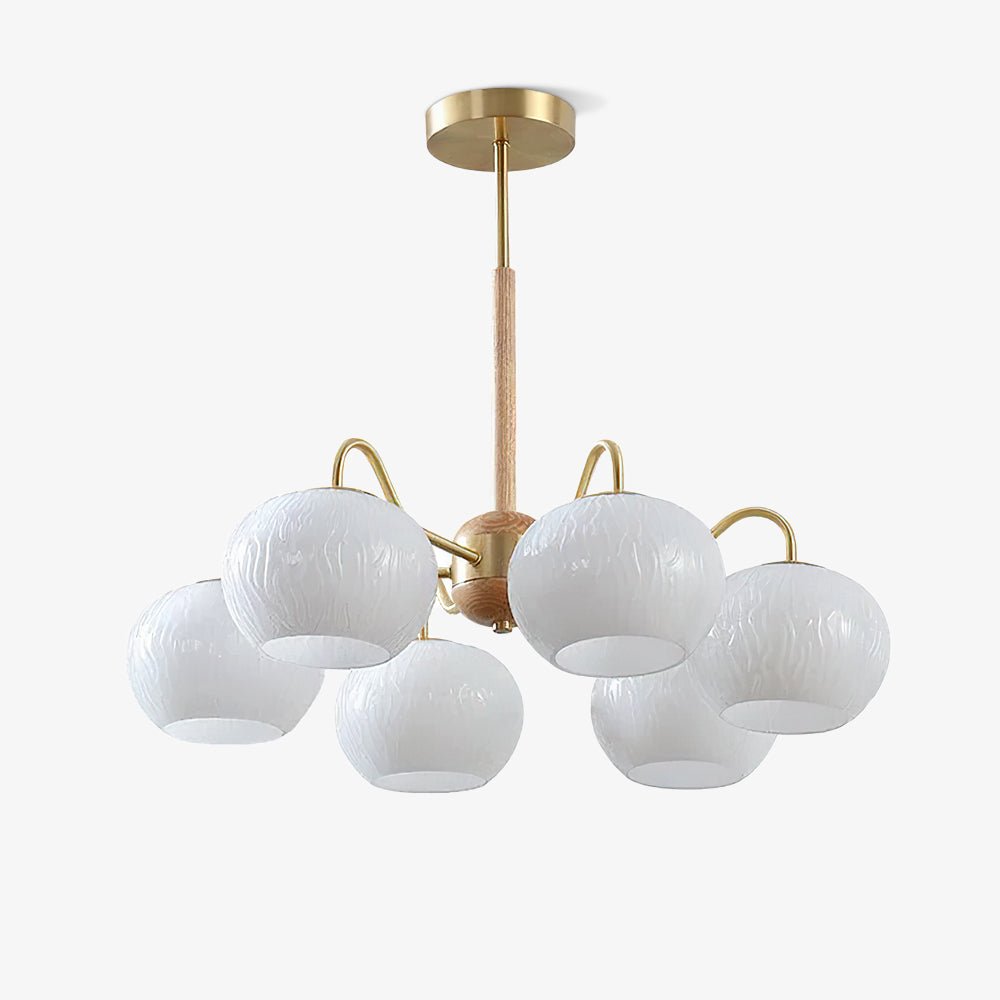 Elyra elegante kroonluchter met houten accenten
